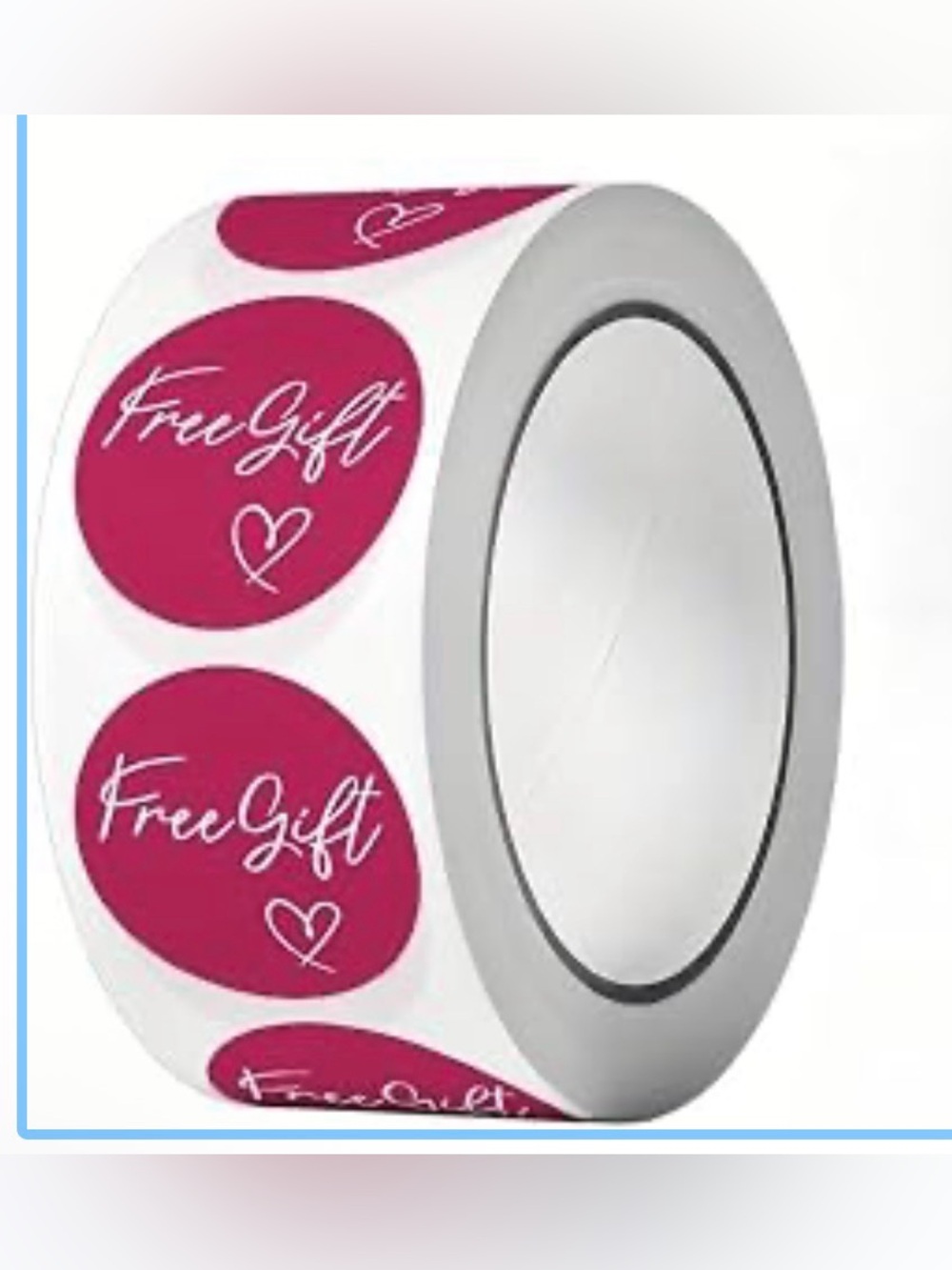 Free Gift' Pink Round Stickers Set of 500